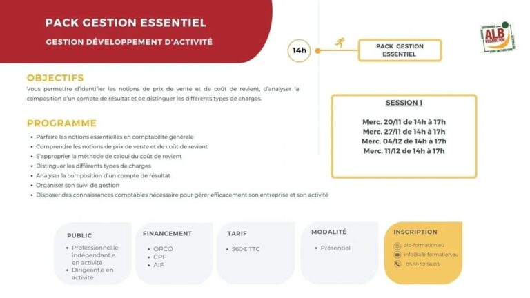 Session Pack Gestion Essentiel